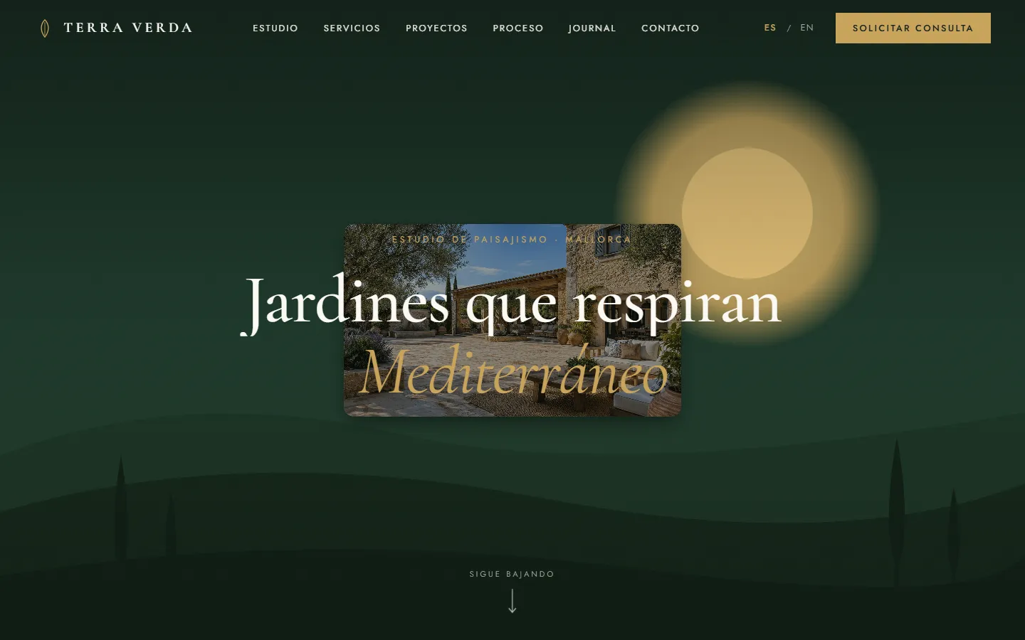 Portada de la web de Terra Verda vista en ordenador.